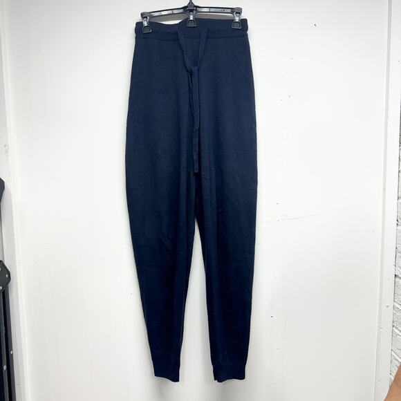 Nanushka Womens Navy Blue Tie Waisted Ylia Knitted Track Pant Size Small - Picture 2 of 4